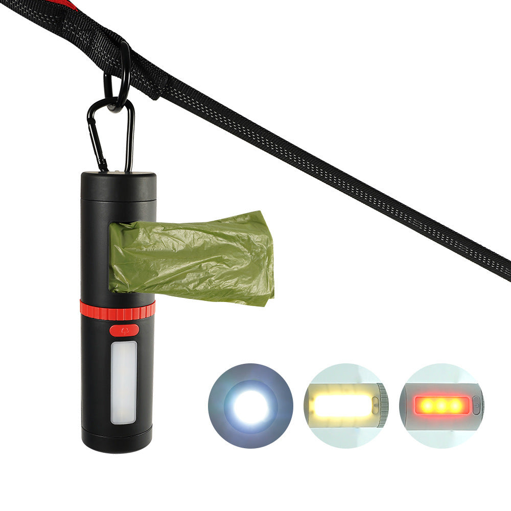 Outdoor Flashlight with Bag Dispenser