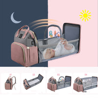 Large Capacity Mummy Baby Crib Backpack with Insulated Bag