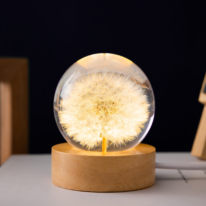 Crystal ball LED night light