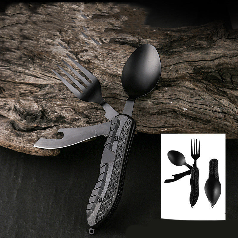 Outdoor Folding Knife and Fork Set.