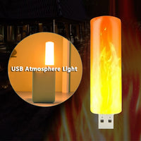 USB LED Flame Atmosphere Light with Candle Effect