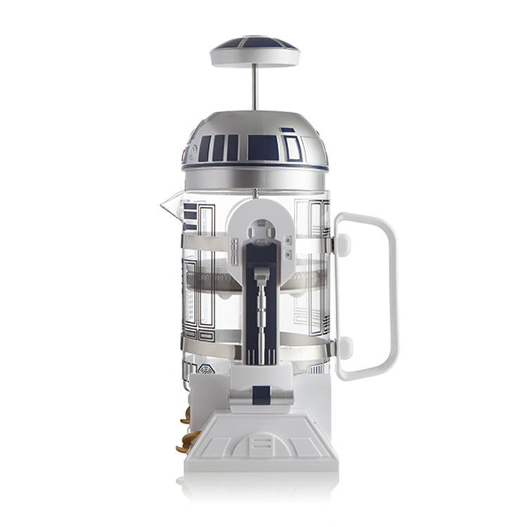 24cm Moka Hand Coffee Maker with Stainless Steel and Glass Design