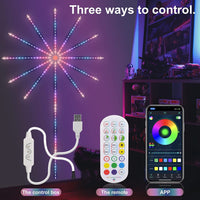 Music-Sync LED Firework Lights with Color Changing and Remote Control