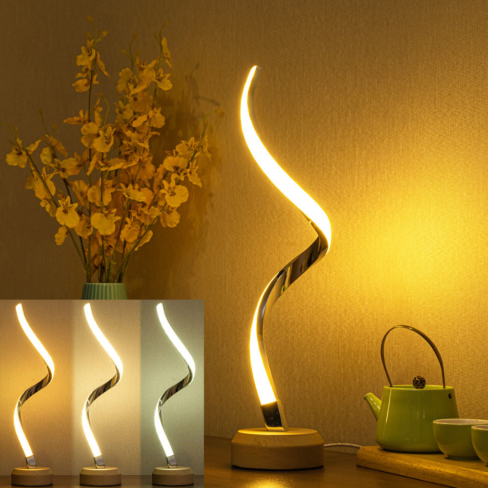 Spiral LED table lamp.