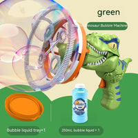 Dinosaur bubble machine toy.