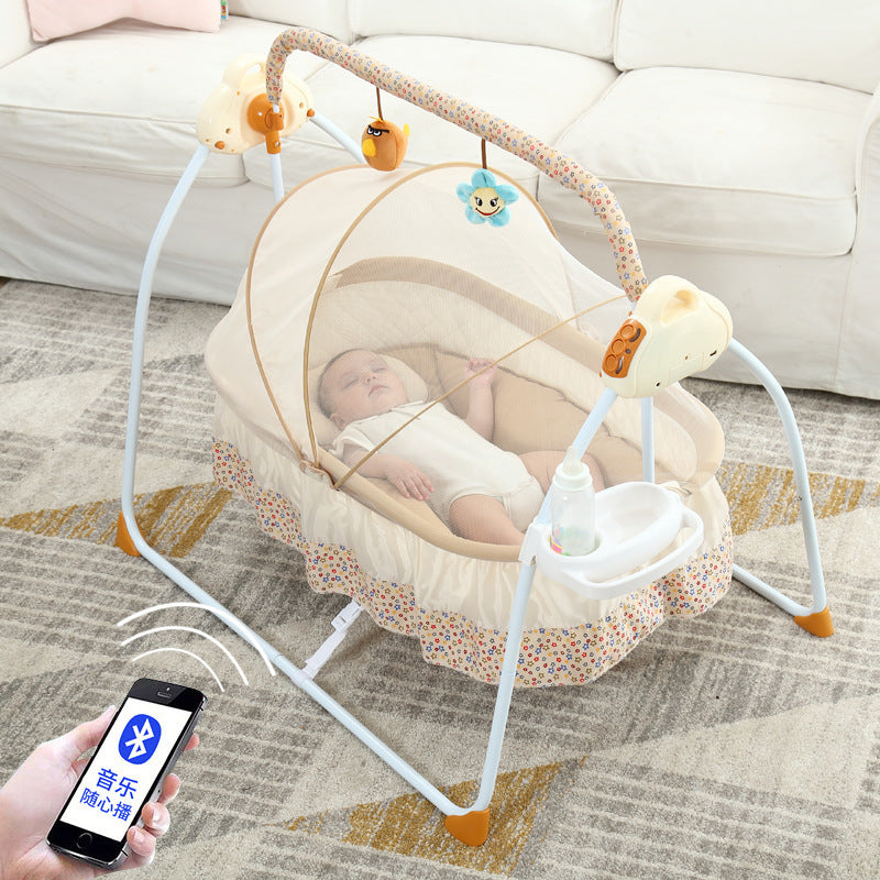 Newborn Automatic Bluetooth Baby Cradle Bed