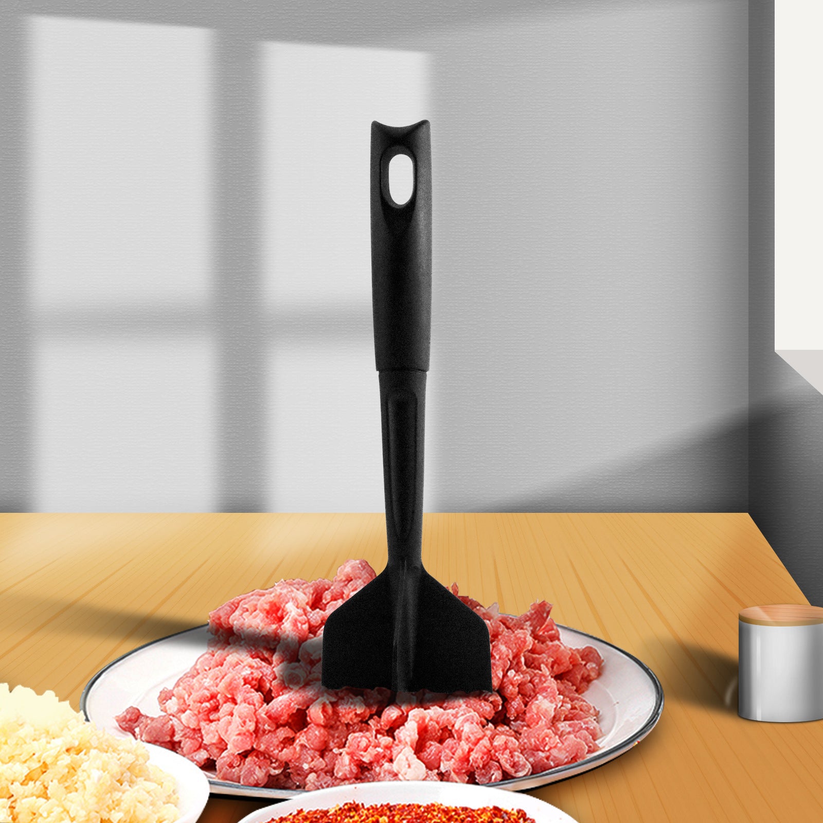 Premium heat-resistant meat chopper.