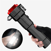 Multifunctional Car Safety Hammer with Emergency Flashlight and Power Bank