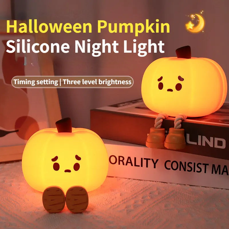 Rechargeable Halloween Pumpkin Night Light