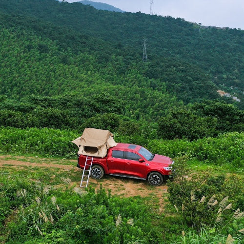 Rooftop Tent, Waterproof 280TC Lattice Cloth, Mobile Camping Essential.