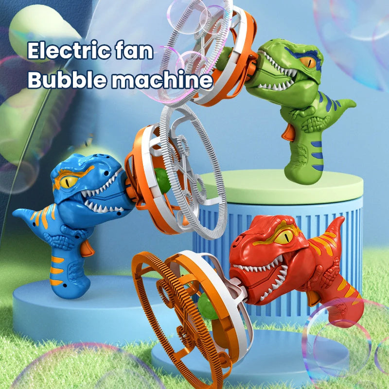 Dinosaur bubble machine toy.