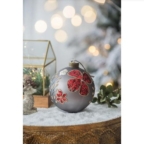 D4.7 Glass Christmas Ornaments, Set of 4.