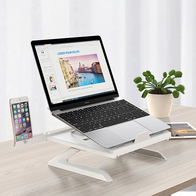 Portable folding laptop stand