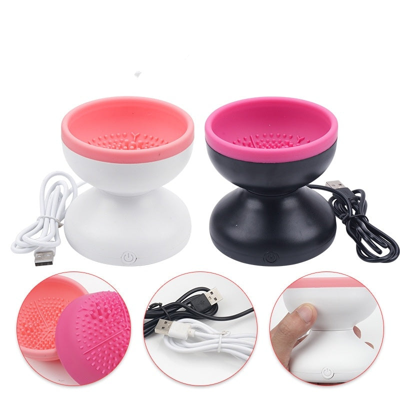 Electric makeup brush cleaner.