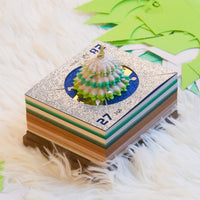 Paper Carving Christmas Tree, 3D Panoramic Note Calendar Decoration.