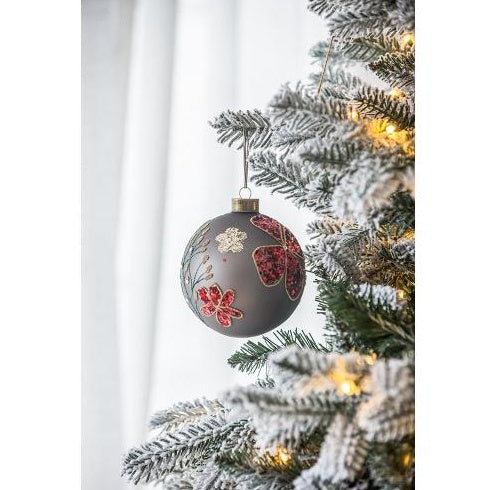 D4.7 Glass Christmas Ornaments, Set of 4.