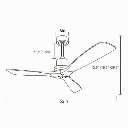 Metal And Wood Ceiling Fans