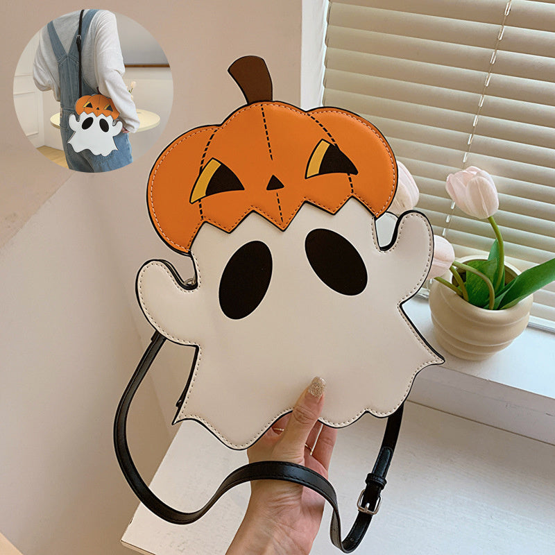 3D Pumpkin Ghost Halloween Crossbody Bag