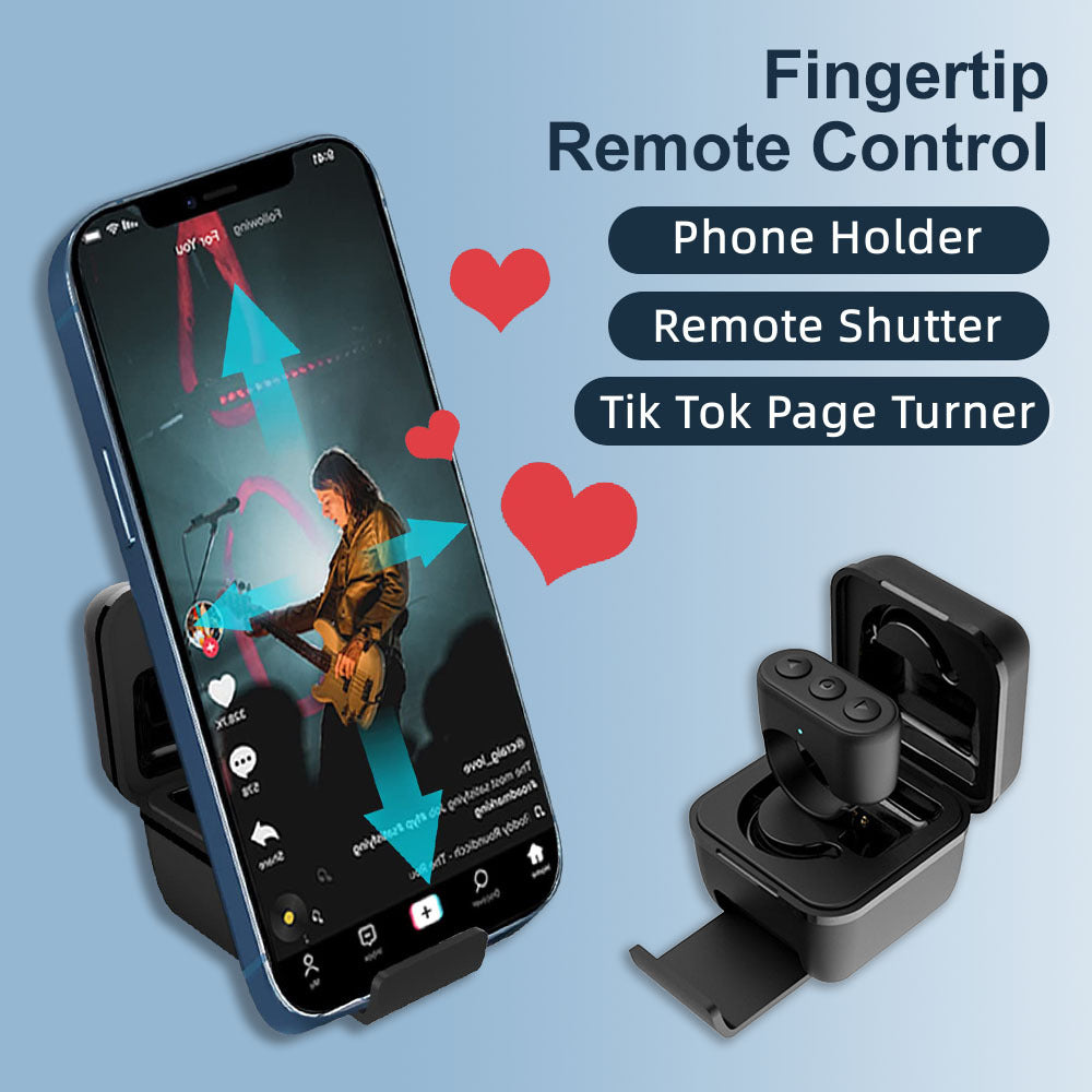 Bluetooth Fingertip Remote Control for TikTok and Video Browsing