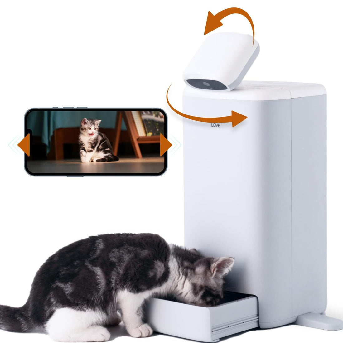 Automatic Cat Feeder with 1080P Camera & Portion Control.