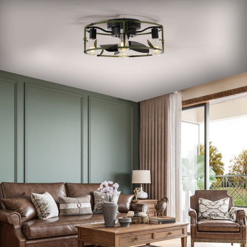 Built-in Ceiling Fan With Light And Remote Control Unavailable Platform- Temu