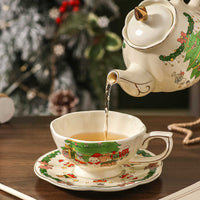 Christmas Limit Ceramic Pot Coffee Set Suit