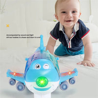 360° Rotating Electric Toy Airplane with LED Lights and Sound