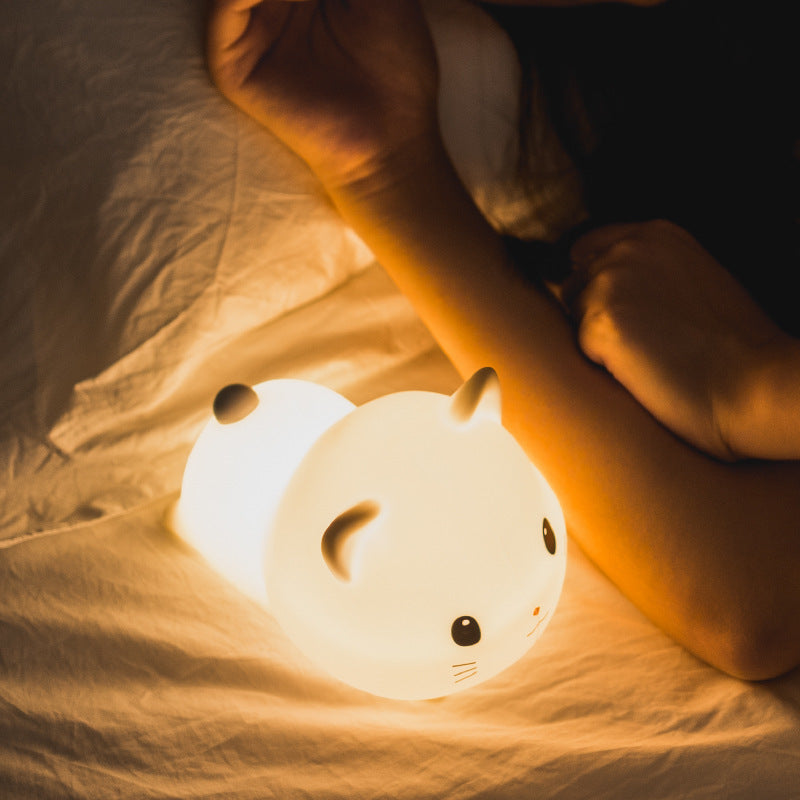 Silicone Cute Cat USB Atmosphere Night Light