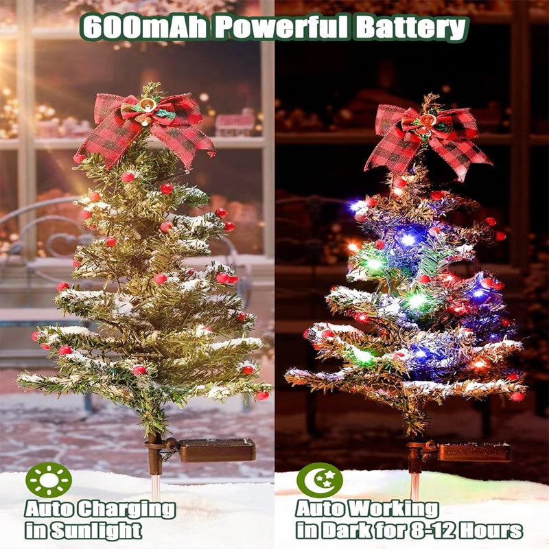 Solar-Powered Waterproof Christmas Tree Pathway Lights