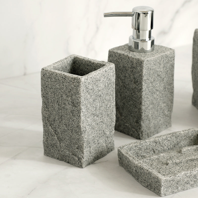 Granite Resin Bathroom Accessories Set