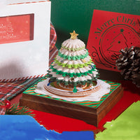 Paper Carving Christmas Tree, 3D Panoramic Note Calendar Decoration.