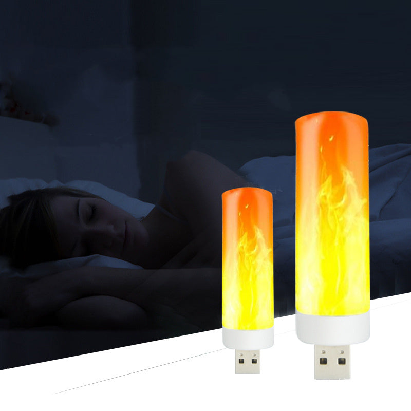 USB LED Flame Atmosphere Light with Candle Effect